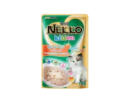 เน็กโกะอาหารแมวเด็ก รสทูน่าเนื้อไก่ในน้ำเกรวี่